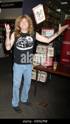 Original Drummer For Guns n' Roses, Steven Adler at his book signing for 'My Appetite For Destruction' at Borders Bookstore. Stock Photo