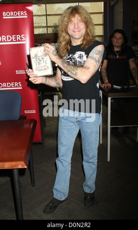 Original Drummer For Guns n' Roses Steven Adler at his book signing for 'My Appetite For Destruction' at Borders Bookstore. Stock Photo