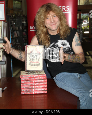 Original Drummer For Guns n' Roses, Steven Adler at his book signing for 'My Appetite For Destruction' at Borders Bookstore. Stock Photo