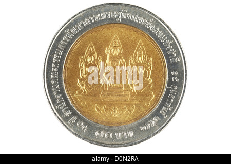 Thai ten baht coin Stock Photo