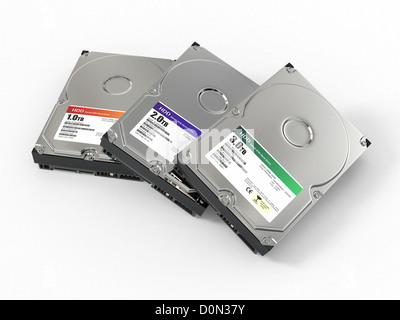 HDD. ATA Hard disk drive on white background. 3d Stock Photo - Alamy