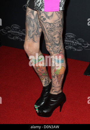 Jeffree Star TWO WORLDS OF ART collide at the Debut of kat von d’s Wonderland gallery Held at Wonderland gallery West Hollywod, Stock Photo