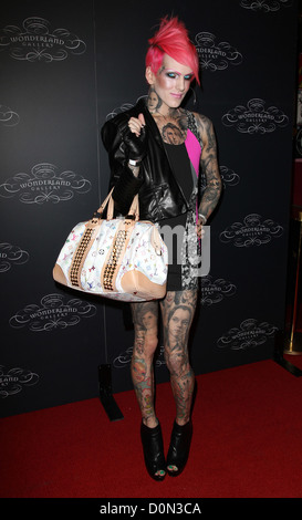 Jeffree Star TWO WORLDS OF ART collide the Debut of kat von d’s Wonderland gallery Held Wonderland gallery West Hollywod, Stock Photo