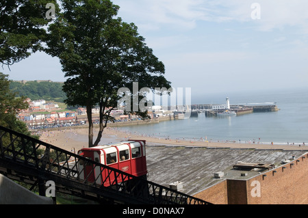 scarborough cliff lift north yorkshire seaside sea side attraction uk ...