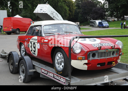 MGB, DRX 255C which took second in class at Le Mans in 1965 being crewed by Paddy Hopkirk of Ireland and Andrew Hedges of Great Stock Photo