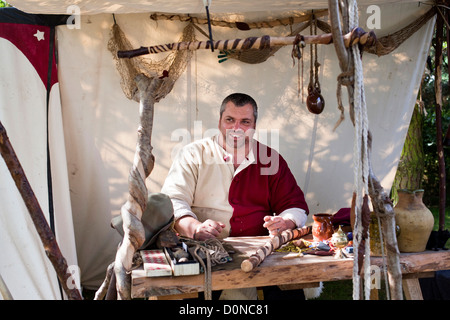 Trained carpenter Ashley Dyer interprets medieval woodcarving at ...