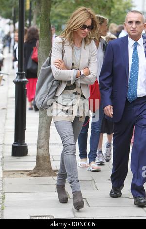 Trinny Woodall after dropping her daughter at school London, England Stock Photo