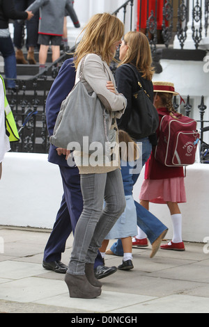 Trinny Woodall after dropping her daughter at school London, England - 06.09.10 Stock Photo