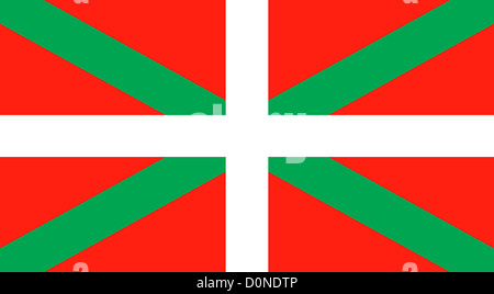 Flag of the Basque Country. Stock Photo