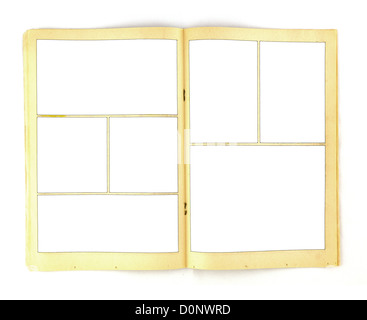 Vintage Comic Book Paper Background Template Stock Photo