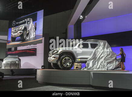 A Mercedes Benz Ener-G-Force concept car is seen at the 2012 Los Angeles  Auto Show held at the Convention Center in Los Angeles, California on  November 29, 2012. UPI/Phil McCarten Stock Photo -