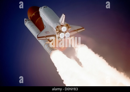 Space Shuttle Atlantis Launches Stock Photo