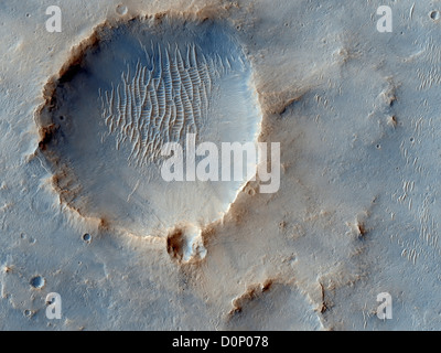 Miyamoto Crater Seen by Mars Reconnaissance Orbiter Stock Photo