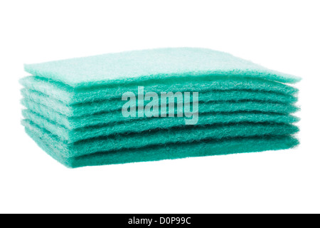 Close-up of a stack of scouring pads Stock Photo