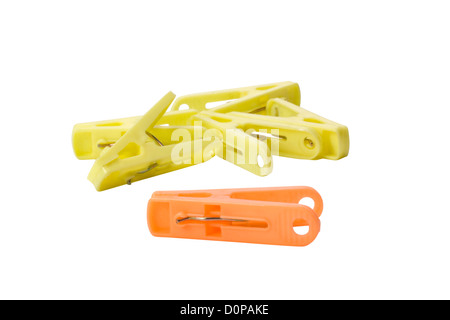 Close-up of clothespins Stock Photo