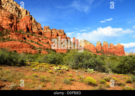 famous chimney rock in Red Rock country, Sedona, USA Stock Photo