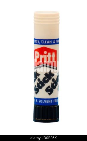 Pritt Stick against a white Background Stock Photo