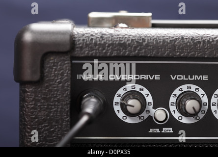 Guitar amplifier control knobs Stock Photo