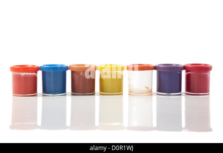 Tubes with a paint on  white background Stock Photo