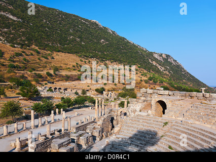 Ancient amphitheater in Ephesus Turkey Stock Photo
