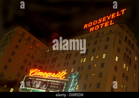 Hollywood Roosevelt Hotel, Los Angeles, CA Stock Photo