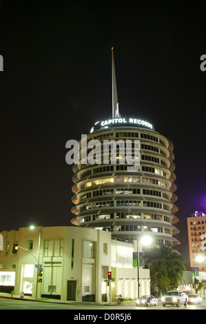 Capitol Records Building, Hollywood, CA Stock Photo
