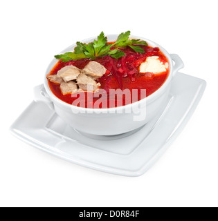 borscht - beet soup Stock Photo