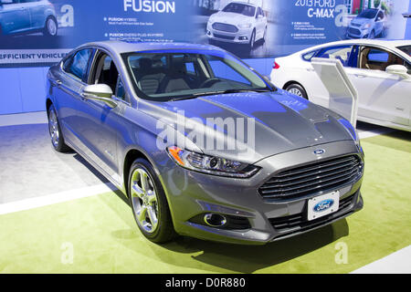 The all-new 2013 Ford Fusion has been named Green Car Journal's 2013 Green Car of the Year¨ at the LA Auto Show. The Fusion emerged on top of an exceptional field of finalists including the 2013 Dodge Dart Aero, Ford C-MAX, Mazda CX-5 SKYACTIV and the Toyota Prius c. Stock Photo