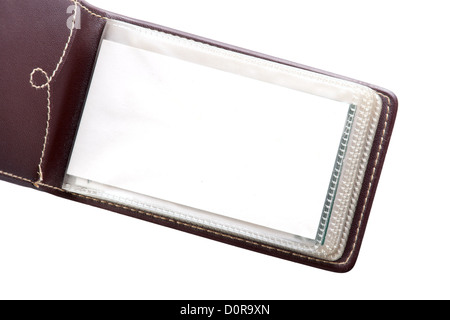 Leather card holder Stock Photo