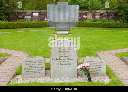 Scotland, Lockerbie, Garden of Rememberance to victims of 1988 air disaster, the terrorist bombing of Pan Am Flight 103 Stock Photo