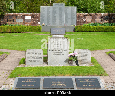 Scotland, Lockerbie, Garden of Rememberance to victims of 1988 air disaster, the terrorist bombing of Pan Am Flight 103 Stock Photo