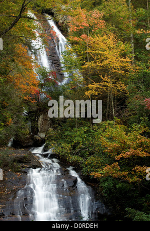 GA00181-00...GEORGIA - Anna Ruby Falls in the Chattahoochee National Forest. Stock Photo