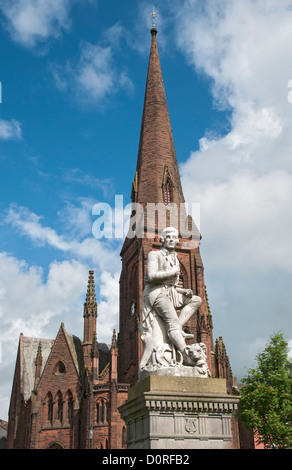 Scotland, Dumfries, poet Robert Burns statue Stock Photo