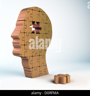 Puzzle head Stock Photo