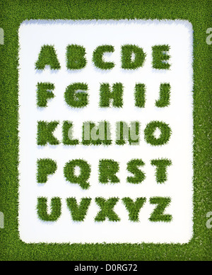 Grass alphabet Stock Photo
