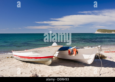 Fishing Boats on the Pacific Shore Stock Photo
