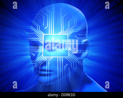 Artificial General Intelligence, AGI concept. AI can learn and solve ...