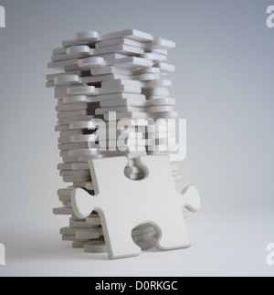 Jigsaw puzzle pieces Stock Photo