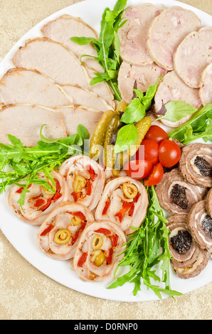 meat tenderloin with prune Stock Photo