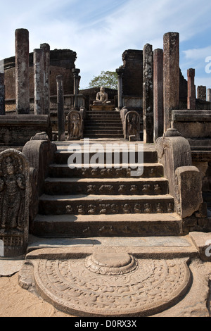 Vatadage temple. Polonnaruwa ancient city. Sri Lanka Stock Photo