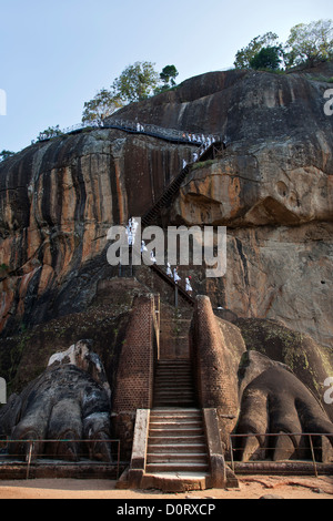 The Lion´s paws. Sigiriya Rock (Unesco World Heritage site). Sri Lanka Stock Photo