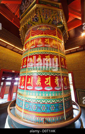 Asia, Singapore, Chinatown, Buddha Tooth Relic Temple, Buddha Prayer Wheel, Prayer Wheel, Buddhist Prayer Wheel, Temple, Temples Stock Photo