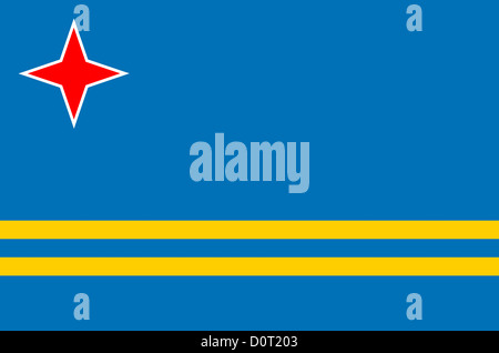 Flag of Aruba Stock Photo - Alamy