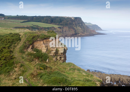View of Rodger Trod along the Cleveland Way. Stock Photo