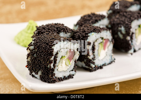 tuna sushi roll Stock Photo