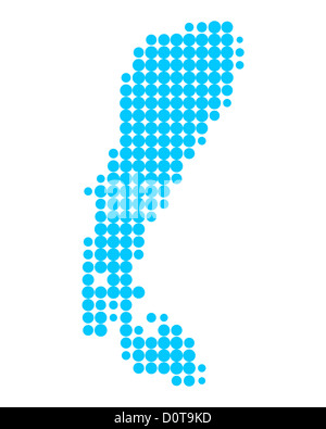 Map of Lake Neusiedl Stock Photo