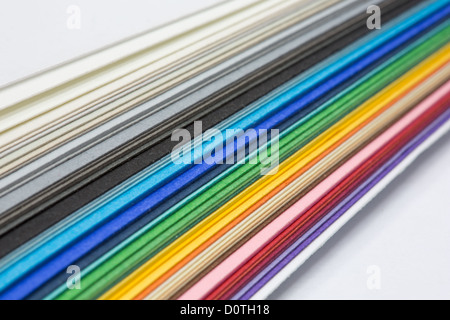 stack of colored paper Stock Photo