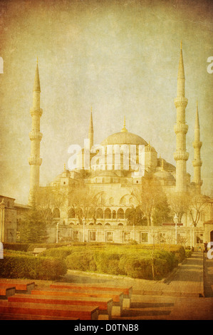 Vintage image of Blue Mosque, Istambul Stock Photo