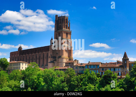 France, Europe, travel, Albi, Saint Cecile, Cathedral, church, world heritage, architecture, brick, catholic, medieval, religion