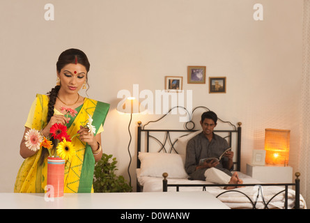 Bengali couple in the bedroom Stock Photo - Alamy